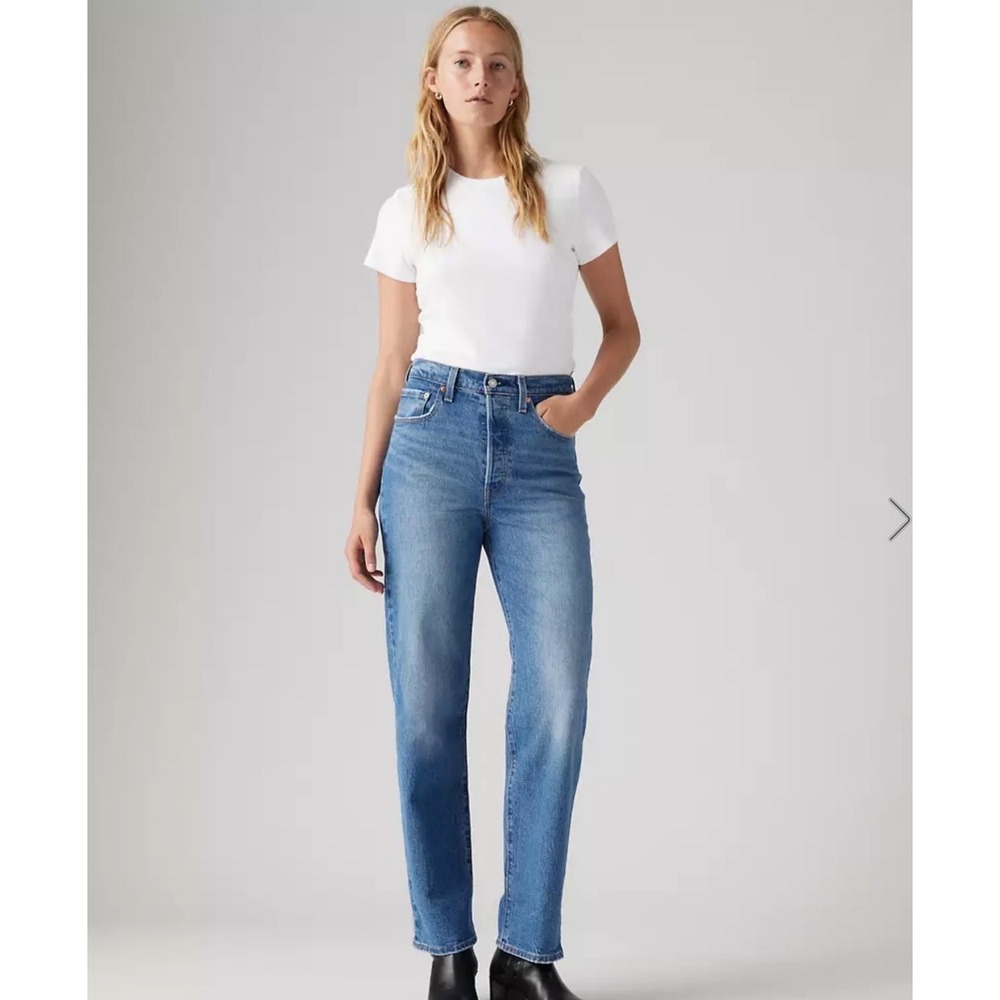 Levis Premium Ribcage Straight Ankle Jeans Medium Wash W27 L27 72693-0036